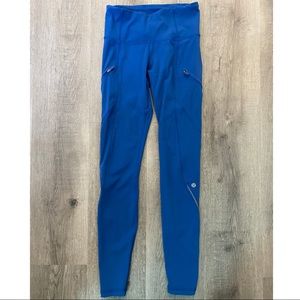 Lululemon Speed it up Tights/Leggings Royal Blue Size 4 Full Length